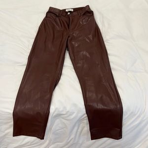 Abercrombie Curve Love Vegan Leather Pants